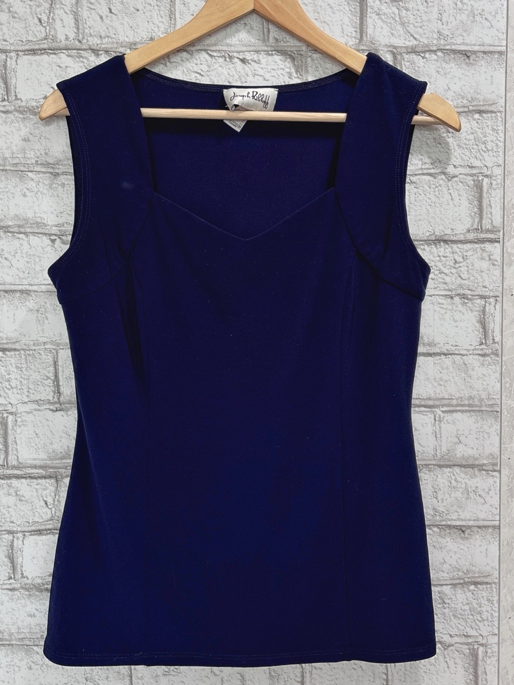 Joseph Ribkoff Navy Sleeveless Sweetheart Neck Tank